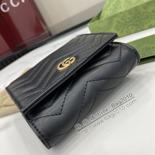 Gucci專櫃古馳最新款三折短錢包女士錢夾 jh2471型號：598629